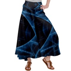 Technology Digital Business Polygon Geometric Satin Palazzo Pants by Ravend