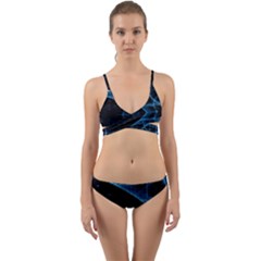 Technology Digital Business Polygon Geometric Wrap Around Bikini Set by Ravend