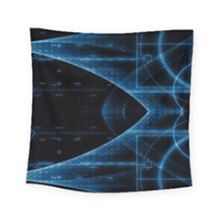 Technology Digital Business Polygon Geometric Square Tapestry (small) by Ravend