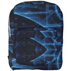 Technology Digital Business Polygon Geometric Full Print Backpack by Ravend