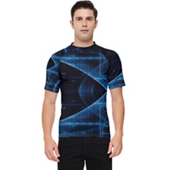 Technology Digital Business Polygon Geometric Men s Short Sleeve Rash Guard by Ravend