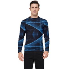 Technology Digital Business Polygon Geometric Men s Long Sleeve Rash Guard by Ravend