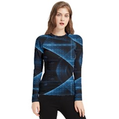 Technology Digital Business Polygon Geometric Women s Long Sleeve Rash Guard by Ravend