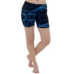 Technology Digital Business Polygon Geometric Lightweight Velour Yoga Shorts by Ravend