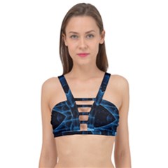 Technology Digital Business Polygon Geometric Cage Up Bikini Top by Ravend