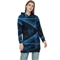 Technology Digital Business Polygon Geometric Women s Long Oversized Pullover Hoodie View1