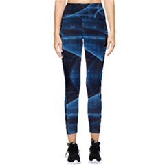 Technology Digital Business Polygon Geometric Pocket Leggings  by Ravend