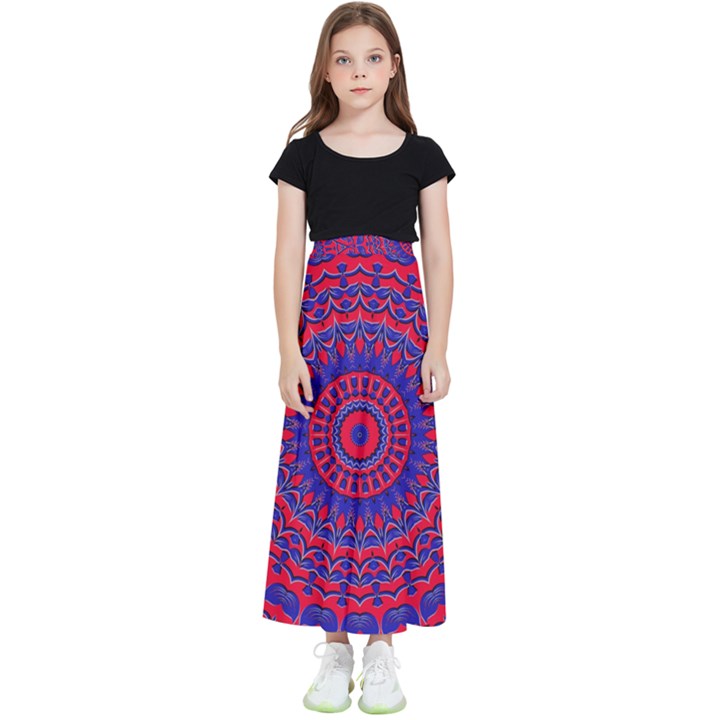 Background Wallpaper Geometric Digital Art Kids  Flared Maxi Skirt