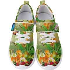 Floral Flowers Nature Plants Decorative Design Men s Velcro Strap Shoes by Ravend