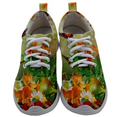 Floral Flowers Nature Plants Decorative Design Mens Athletic Shoes by Ravend