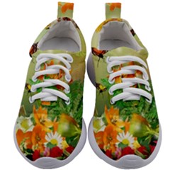 Floral Flowers Nature Plants Decorative Design Kids Athletic Shoes by Ravend