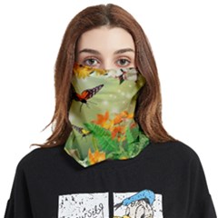 Floral Flowers Nature Plants Decorative Design Face Covering Bandana (two Sides) by Ravend