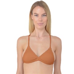 Raw Sienna Orange	 - 	reversible Tri Bikini Top by ColorfulSwimWear