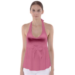 Cinnamon Satin Pink	 - 	Babydoll Tankini Top