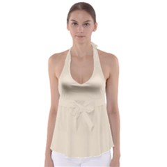 Butter Cream	 - 	babydoll Tankini Top by ColorfulSwimWear