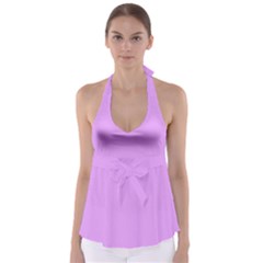 Lavender Purple	 - 	babydoll Tankini Top by ColorfulSwimWear