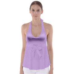 Lovely Lilac Purple	 - 	babydoll Tankini Top by ColorfulSwimWear