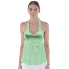 Soft Celadon Green	 - 	babydoll Tankini Top by ColorfulSwimWear