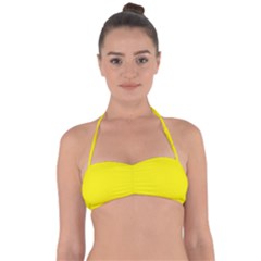 Cadmium Yellow	 - 	halter Bandeau Bikini Top by ColorfulSwimWear