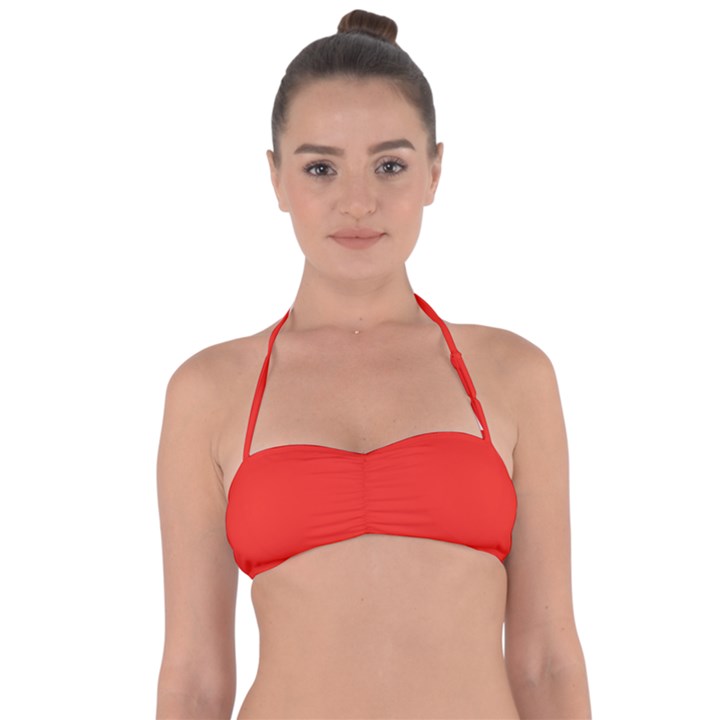 Fire Engine Red	 - 	Halter Bandeau Bikini Top