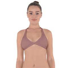 Blast Off Bronze Brown	 - 	halter Neck Bikini Top by ColorfulSwimWear