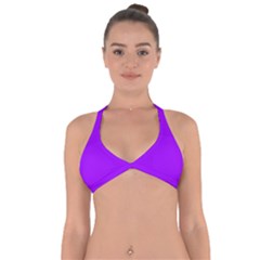 Vivid Violet Purple	 - 	halter Neck Bikini Top by ColorfulSwimWear