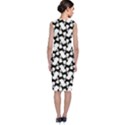 Playful Pups Black and White Pattern Classic Sleeveless Midi Dress View2