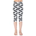 Playful Pups Black and White Pattern Kids  Capri Leggings  View1