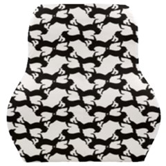 Playful Pups Black And White Pattern Car Seat Back Cushion  by dflcprintsclothing