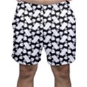 Playful Pups Black and White Pattern Men s Shorts View1