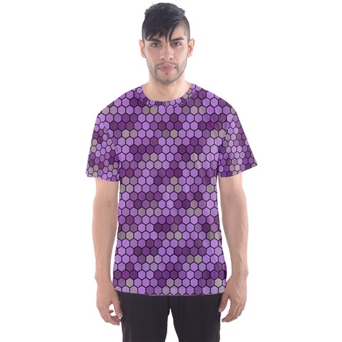 Pattern Seamless Design Decorative Hexagon Shapes Men s Sport Mesh Tee by Ravend