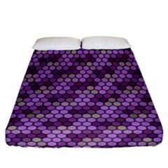 Pattern Seamless Design Decorative Hexagon Shapes Fitted Sheet (california King Size) by Ravend