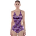 Pattern Seamless Design Decorative Hexagon Shapes Cut-Out One Piece Swimsuit View1