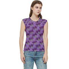 Pattern Seamless Design Decorative Hexagon Shapes Women s Raglan Cap Sleeve Tee by Ravend