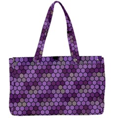 Pattern Seamless Design Decorative Hexagon Shapes Canvas Work Bag by Ravend