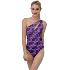 Pattern Seamless Design Decorative Hexagon Shapes To One Side Swimsuit by Ravend