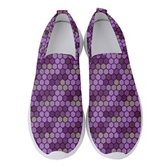 Pattern Seamless Design Decorative Hexagon Shapes Women s Slip On Sneakers by Ravend