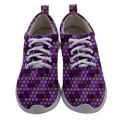 Pattern Seamless Design Decorative Hexagon Shapes Women Athletic Shoes by Ravend