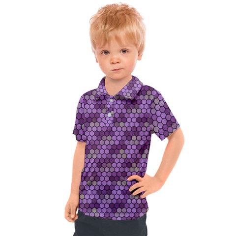 Pattern Seamless Design Decorative Hexagon Shapes Kids  Polo Tee by Ravend