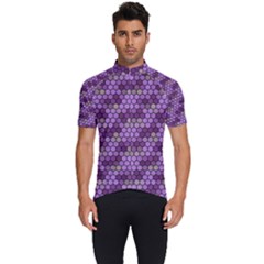 Pattern Seamless Design Decorative Hexagon Shapes Men s Short Sleeve Cycling Jersey by Ravend