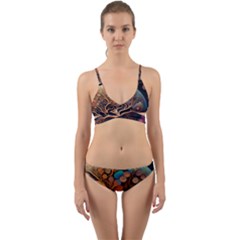 Trees Dream Art Intricate Patterns Digital Nature Wrap Around Bikini Set by Ravend