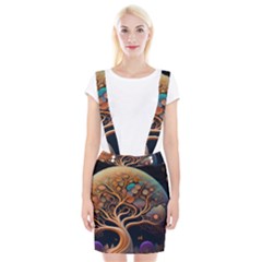 Trees Dream Art Intricate Patterns Digital Nature Braces Suspender Skirt by Ravend