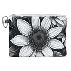 Sketch Flowers Art Background Photorealistic Canvas Cosmetic Bag (xl) by Ravend