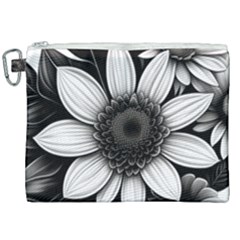 Sketch Flowers Art Background Photorealistic Canvas Cosmetic Bag (xxl) by Ravend