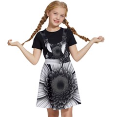 Sketch Flowers Art Background Photorealistic Kids  Apron Dress by Ravend