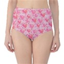 Valentine Romantic Love Watercolor Pink Pattern Texture Classic High-Waist Bikini Bottoms View1