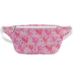 Valentine Romantic Love Watercolor Pink Pattern Texture Waist Bag 