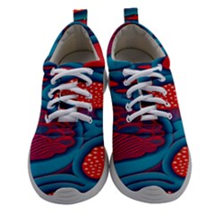 Vintage Ornate Mushroom Leafage Wallpaper Women Athletic Shoes by Ravend