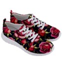 Roses Flowers Pattern Background Men s Lightweight Sports Shoes View3