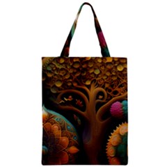 Trees Dream Generative Art Intricate Patterns Zipper Classic Tote Bag by Ravend